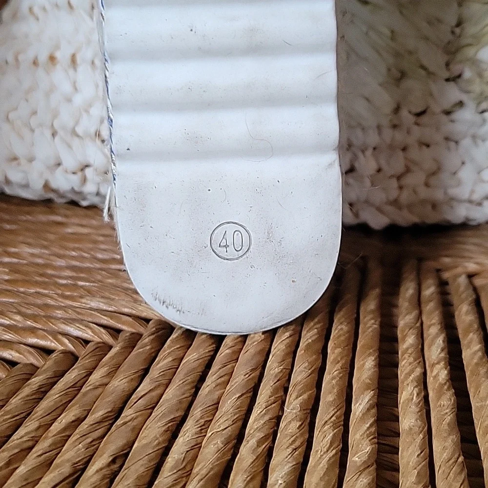 Sergio Todzi, jeweled pearl, espadrille, platform, wedge, size 40EU 9.5 US